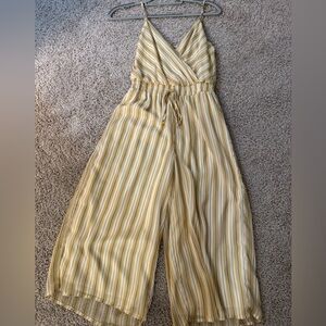 Yellow striped jumpsuit